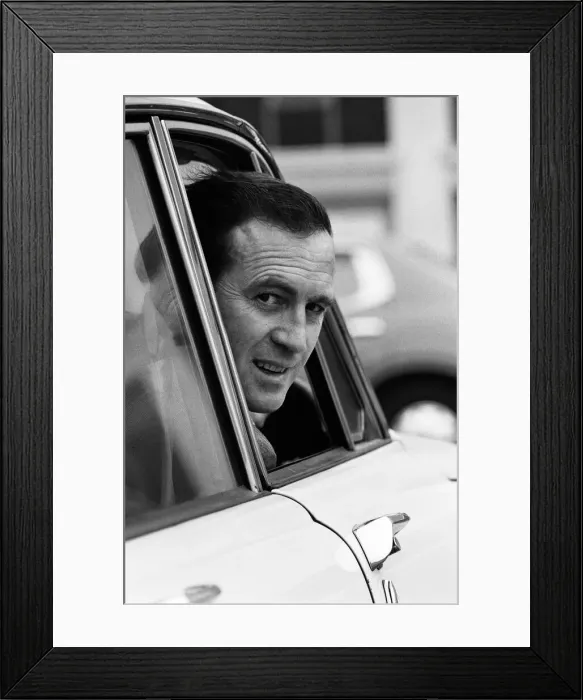 Framed Print : Leicester City manager Jimmy Bloomfield leaving Filbert Street in his car. 2nd April 1974