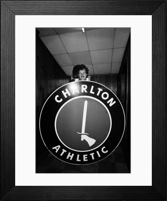 Framed Print : Charlton Athletic footballers in training for the last time at the Valley Ground before Framed Print : Charlton Athletic footballers in training for the last time at the Valley Ground before