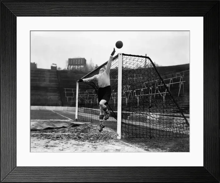 Framed Print : Charlton Athletic goalkeeper Sam Bartram tips a shot over the bar during a training Framed Print : Charlton Athletic goalkeeper Sam Bartram tips a shot over the bar during a training