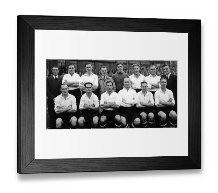 Framed Print : Charlton Athletic team photo 1947 - 1948 season. The balding Don Welsh is Framed Print : Charlton Athletic team photo 1947 - 1948 season. The balding Don Welsh is