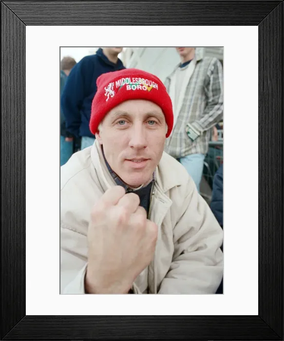 Framed Print : Boro supporters unhappy at losing three points. Middlesbrough were deducted points Framed Print : Boro supporters unhappy at losing three points. Middlesbrough were deducted points