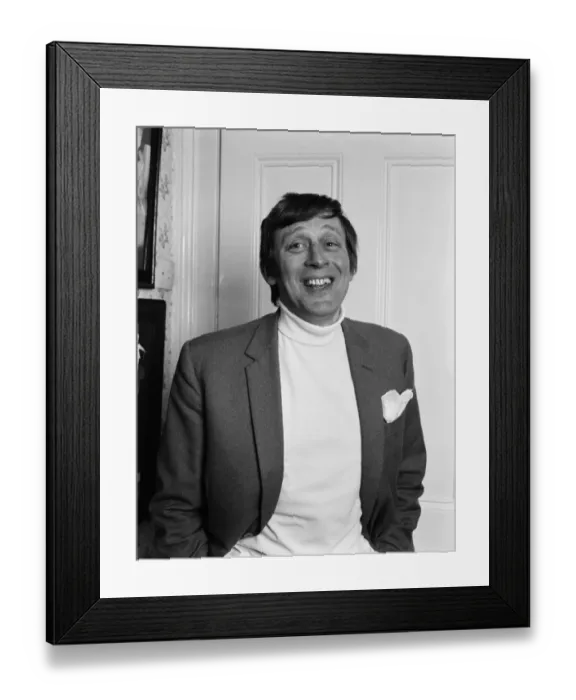 Framed Print : Jimmy Perry, Scriptwriter, pictured at home in Westminster, London, 9th April 1969