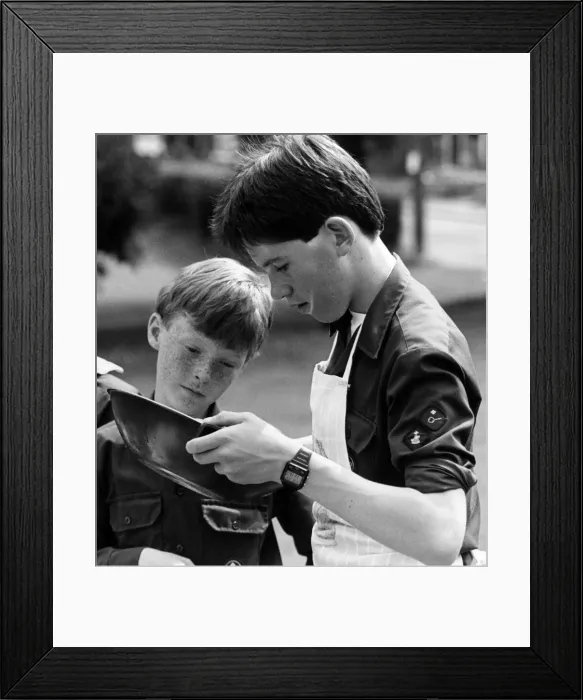 Framed Print : Boys Scouts pictured during cooking competition in Guisborough, Redcar and Cleveland Framed Print : Boys Scouts pictured during cooking competition in Guisborough, Redcar and Cleveland
