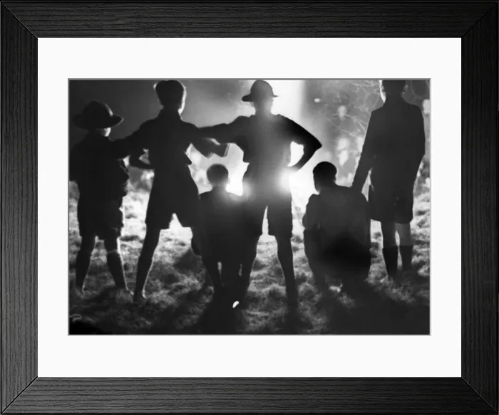 Framed Print : Boy Scouts pictured during Guy Fawkes, Teesside, 1964 Framed Print : Boy Scouts pictured during Guy Fawkes, Teesside, 1964