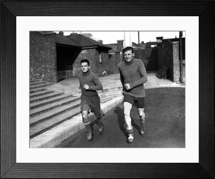 Framed Print : Leicester FC 1930-31. McLaren and Moss training. 1st March 1930 Framed Print : Leicester FC 1930-31. McLaren and Moss training. 1st March 1930