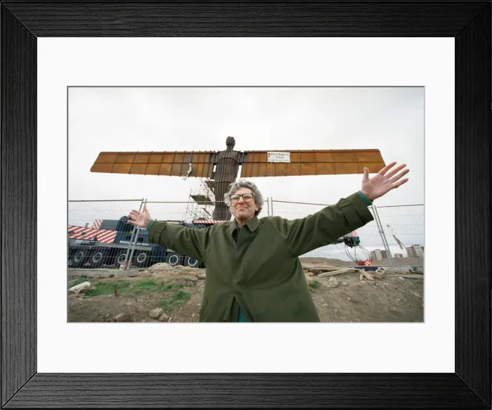 Framed Print : The Angel of the North is a contemporary sculpture, designed by Antony Gormley Framed Print : The Angel of the North is a contemporary sculpture, designed by Antony Gormley