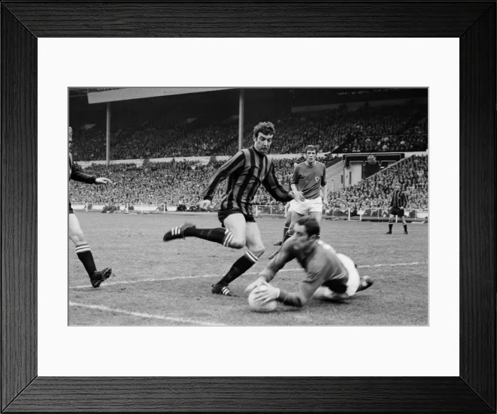 Framed Print : 1969 FA Cup Final at Wembley Stadium Manchester City 1 v Leicester City 0 Man City Framed Print : 1969 FA Cup Final at Wembley Stadium Manchester City 1 v Leicester City 0 Man City