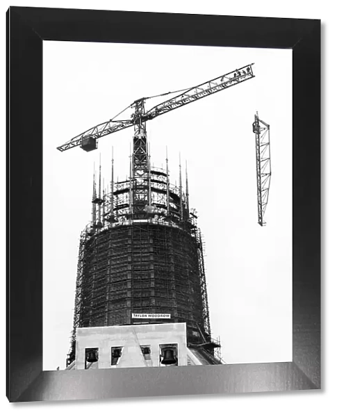 Construction of Liverpool Metropolitan Cathedral, Liverpool, Merseyside
