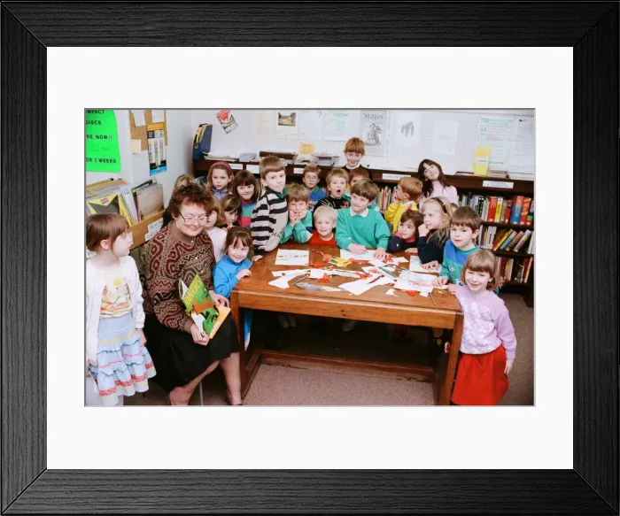 Framed Print : Children at Honley Library indulge in a bit of Jungle Fun