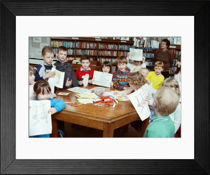 Framed Print : Children at Honley Library indulge in a bit of Jungle Fun Framed Print : Children at Honley Library indulge in a bit of Jungle Fun