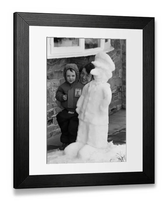 Framed Print : It Postman Pat... Mrs Christine Dixon and two year-old Tristan with their special Framed Print : It Postman Pat... Mrs Christine Dixon and two year-old Tristan with their special