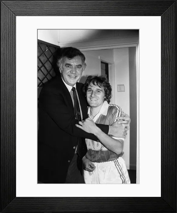 Framed Print : Charlton Athletics new Danish international signing Allan Simonsen pictured with his Framed Print : Charlton Athletics new Danish international signing Allan Simonsen pictured with his