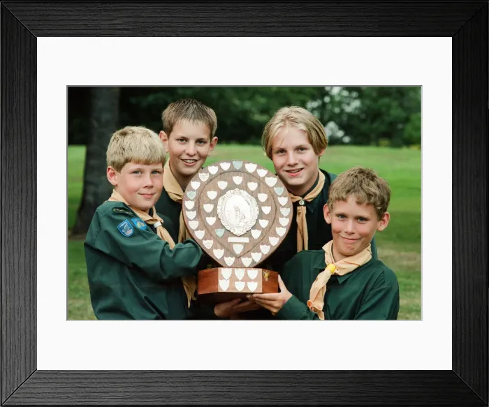 Framed Print : Guisbrough Scouts win the Wharton Shield (l-r) Alastair Scoffin, Andrew Mayhew