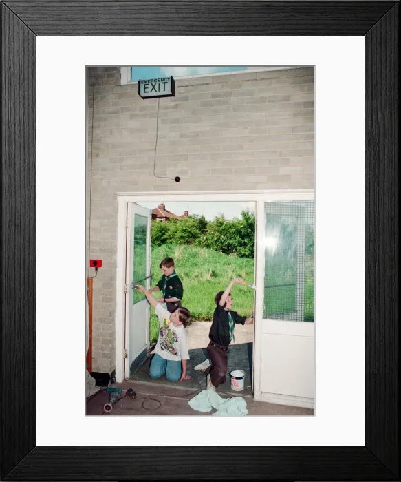 Framed Print : West Middlesbrough Scouts at work doing up the old Marchesi Charity Centre Framed Print : West Middlesbrough Scouts at work doing up the old Marchesi Charity Centre