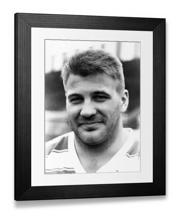 Framed Print : Portrait of the Wigan rugby player Shaun Wane, 1st May 1989