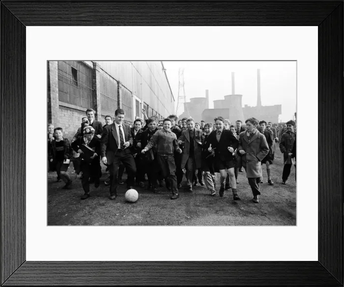 Framed Print : Leicester, the forgotten city of the FA Cup final. Leicester City footballers with Framed Print : Leicester, the forgotten city of the FA Cup final. Leicester City footballers with