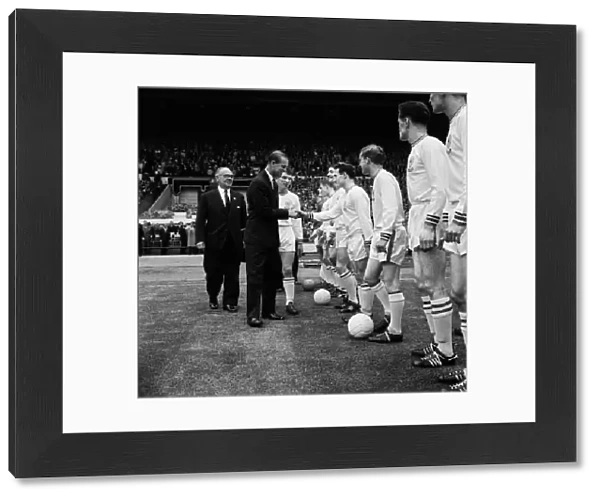 Prince Philip meets Leicester City Team 25th May 1963 before the FA Cup Final against