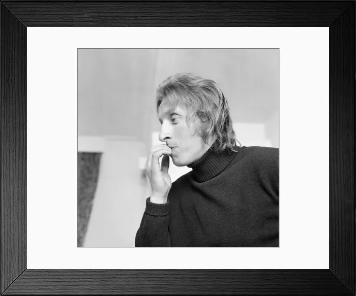 Framed Print : Denis Law, Manchester City Football Player, pictured on his 34th Birthday