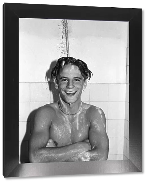 Charlton Athletic eighteen year old footballer Paul Walsh pictured in the showers at
