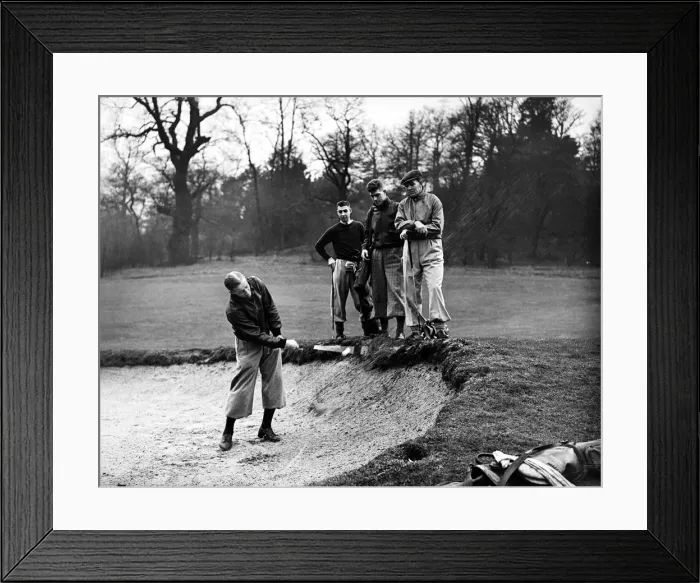 Framed Print : Charlton Athletic football club go golfing at Sundridge Golf Club as training for their Framed Print : Charlton Athletic football club go golfing at Sundridge Golf Club as training for their