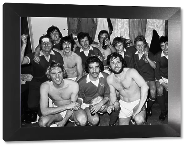 Charlton Athletic celebrate their promotion to Division One in the dressing room at