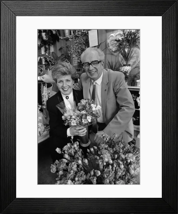 Framed Print : Florist John Robinson will (tomorrow) hand over his Eston based business - which he has Framed Print : Florist John Robinson will (tomorrow) hand over his Eston based business - which he has
