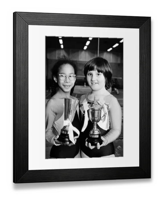 Framed Print : Two up-and-coming members of Huddersfield Gym Club have plenty to celebrate at the moment Framed Print : Two up-and-coming members of Huddersfield Gym Club have plenty to celebrate at the moment