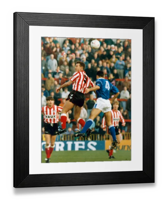 Framed Print : Sunderland 1-0 Leicester, league match at Roker Park, Saturday 14th December 1991 Framed Print : Sunderland 1-0 Leicester, league match at Roker Park, Saturday 14th December 1991