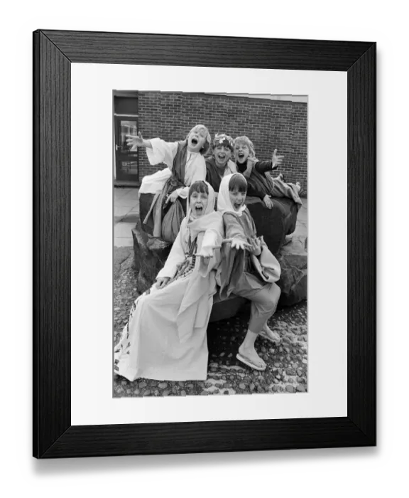 Framed Print : Proclaiming the message... these budding thespians took part in a special Easter