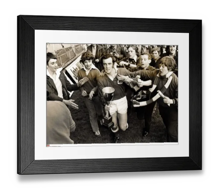Framed Print : W. R. U. Cup Final, Cardiff Arms Park, 26th April 1975. Carrying the cup Framed Print : W. R. U. Cup Final, Cardiff Arms Park, 26th April 1975. Carrying the cup