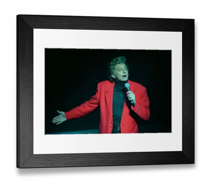 Framed Print : Barry Manilow In Concert At The Palladium January 1990