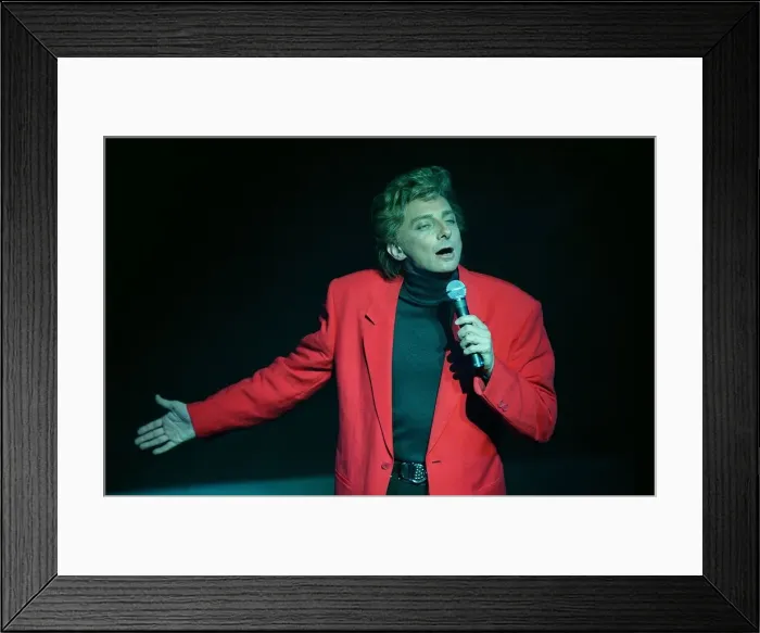 Framed Print : Barry Manilow In Concert At The Palladium January 1990