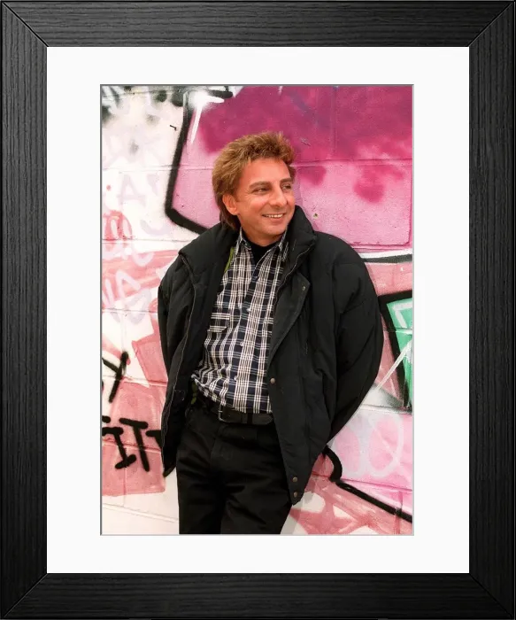 Framed Print : Barry Manilow American singer 03  /  04  /  1996
