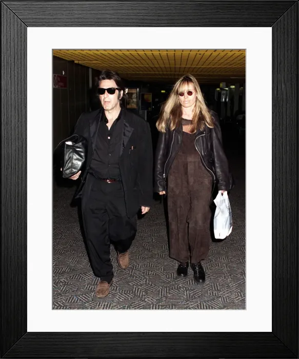 Framed Print : Actor Al Pacino and girlfriend September 1994 arriving at Heathrow Airport from Venice Framed Print : Actor Al Pacino and girlfriend September 1994 arriving at Heathrow Airport from Venice