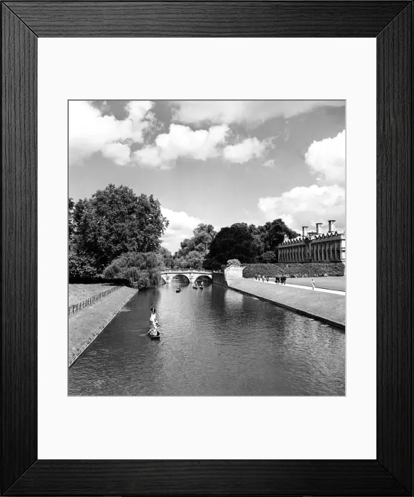 Framed Print : Students punt along the The Backs, on the Cam River, Cambridge Framed Print : Students punt along the The Backs, on the Cam River, Cambridge