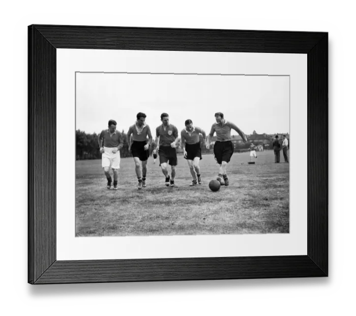 Framed Print : Charlton Athletic Football Club Daily Herald Training 10th August 1950