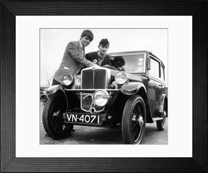 Framed Print : Student John Marshall (left) leaves Teesside later today on a drive that will really test Framed Print : Student John Marshall (left) leaves Teesside later today on a drive that will really test