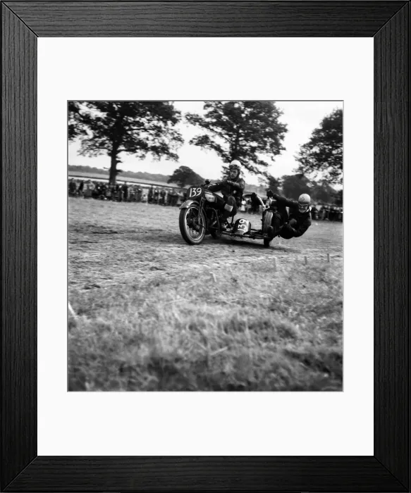 Framed Print : Surrey Hills Motor Club - Grass track meeting at Capel. Surrey, September 1952 C4534 Framed Print : Surrey Hills Motor Club - Grass track meeting at Capel. Surrey, September 1952 C4534