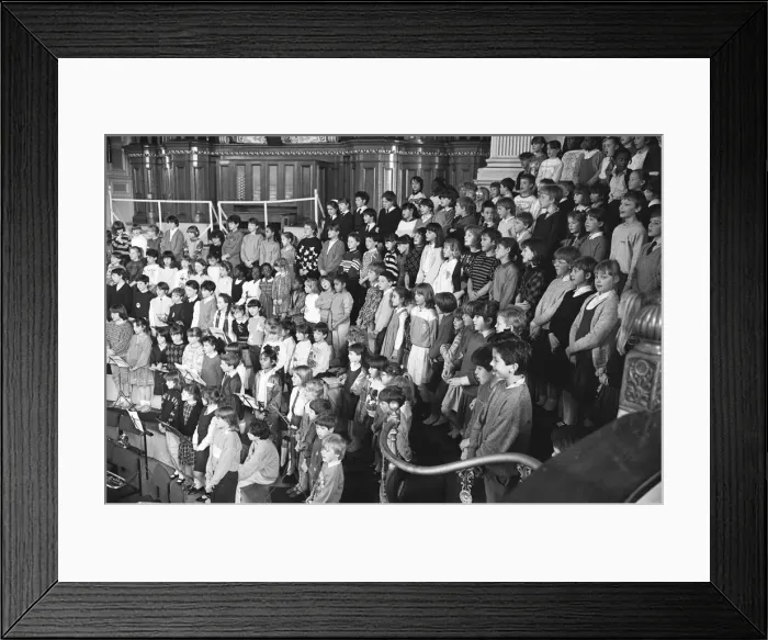 Framed Print : Just some of the 1, 400 youngsters taking part in the Kirklees Primary School Music Framed Print : Just some of the 1, 400 youngsters taking part in the Kirklees Primary School Music