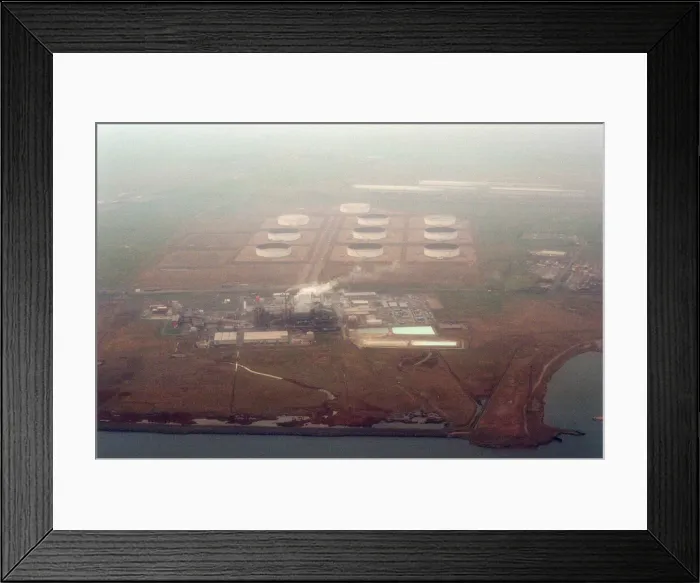 Framed Print : Aerial view of Teesside. 16th April 1996 Framed Print : Aerial view of Teesside. 16th April 1996