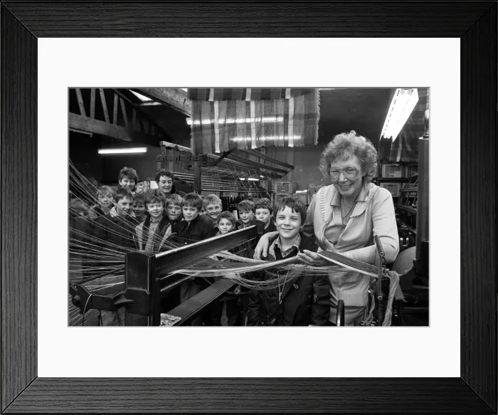 Framed Print : Pupils from Highburton CE First School were not spinning a yarn when they told their Framed Print : Pupils from Highburton CE First School were not spinning a yarn when they told their