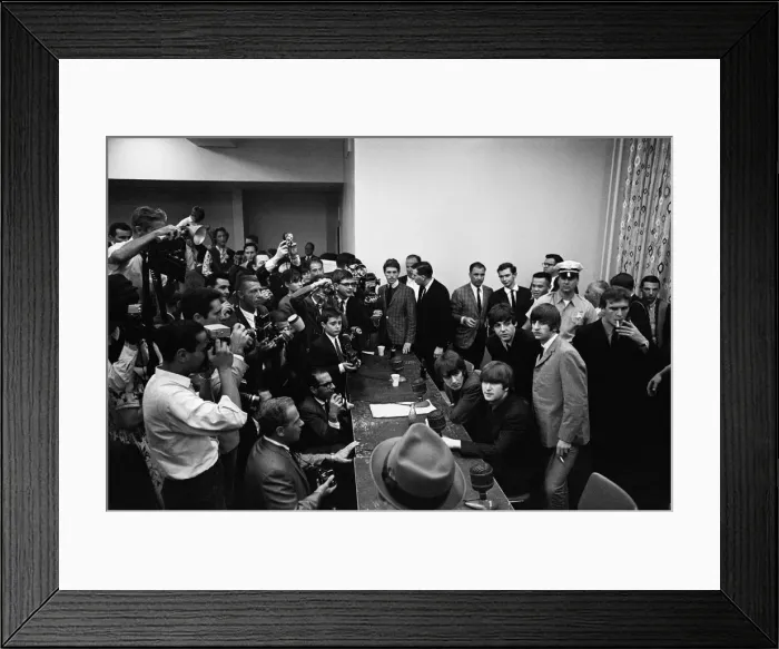 Framed Print : The Beatles, news press conference ahead of Concert at the Convention Hall, Atlantic City Framed Print : The Beatles, news press conference ahead of Concert at the Convention Hall, Atlantic City