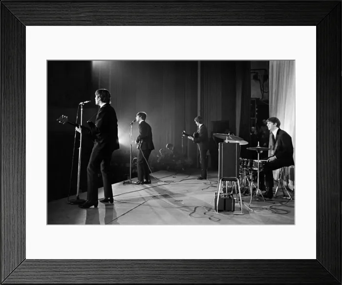 Framed Print : The Beatles in Concert in Paris France, January 1964 Framed Print : The Beatles in Concert in Paris France, January 1964