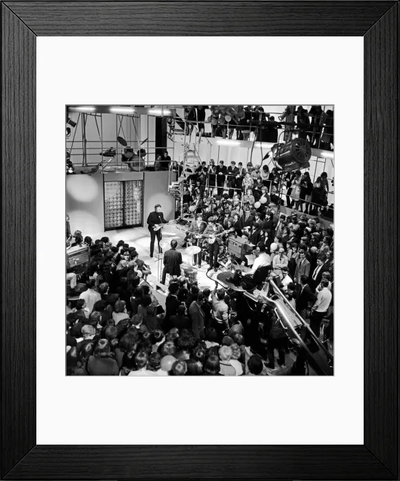 Framed Print : The Beatles appearing on the television Show Around the Beatles 6 May 1964 Framed Print : The Beatles appearing on the television Show Around the Beatles 6 May 1964