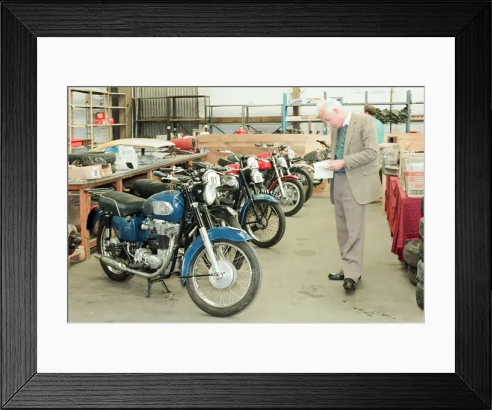 Framed Print : Car and Motorbike Auction at Lithgow Sons and Partners, Stokesley Framed Print : Car and Motorbike Auction at Lithgow Sons and Partners, Stokesley