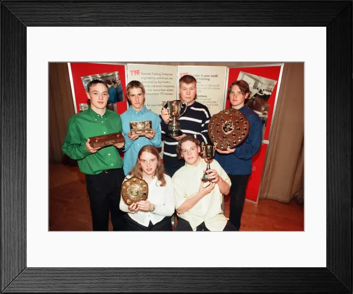 Framed Print : TTE Awards at the Redcar Bowl - winners Peter Coleman, Robert Walpole, Richard Gibson