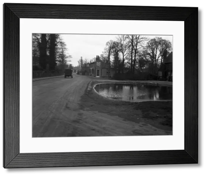 Framed Print : The Fox and Geese by Ickenham pond, Ickenham Circa 1929 Framed Print : The Fox and Geese by Ickenham pond, Ickenham Circa 1929