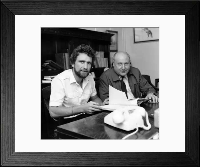 Framed Print : Mr Richard Parkes and Mr Edwin Hallard, joint managing directors of Parkes Machine Tools Framed Print : Mr Richard Parkes and Mr Edwin Hallard, joint managing directors of Parkes Machine Tools