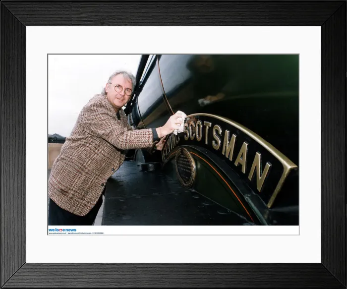 Framed Print : BPM MEDIA FILER Pete Waterman, pictured with the Flying Scotsman Framed Print : BPM MEDIA FILER Pete Waterman, pictured with the Flying Scotsman