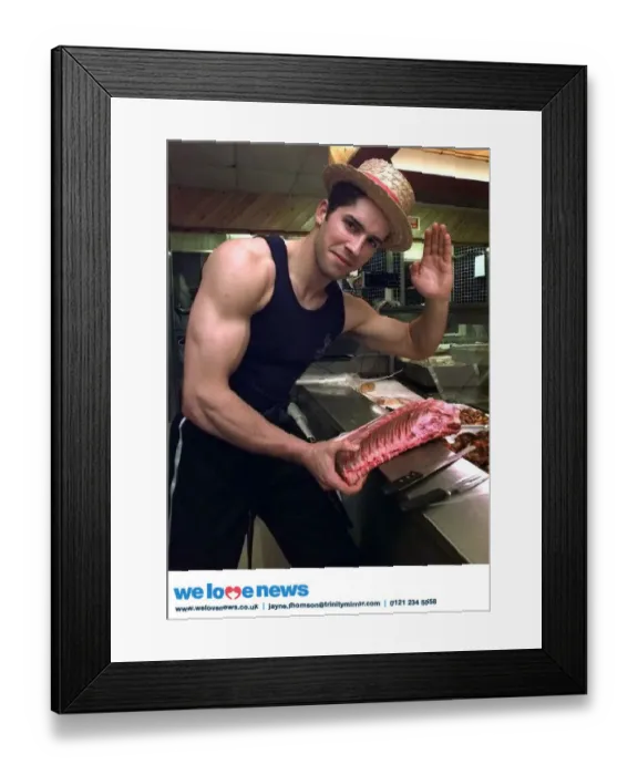  : BPM MEDIA; Pictured is a file picture of Scott Adkins at the family butchers in Sutton